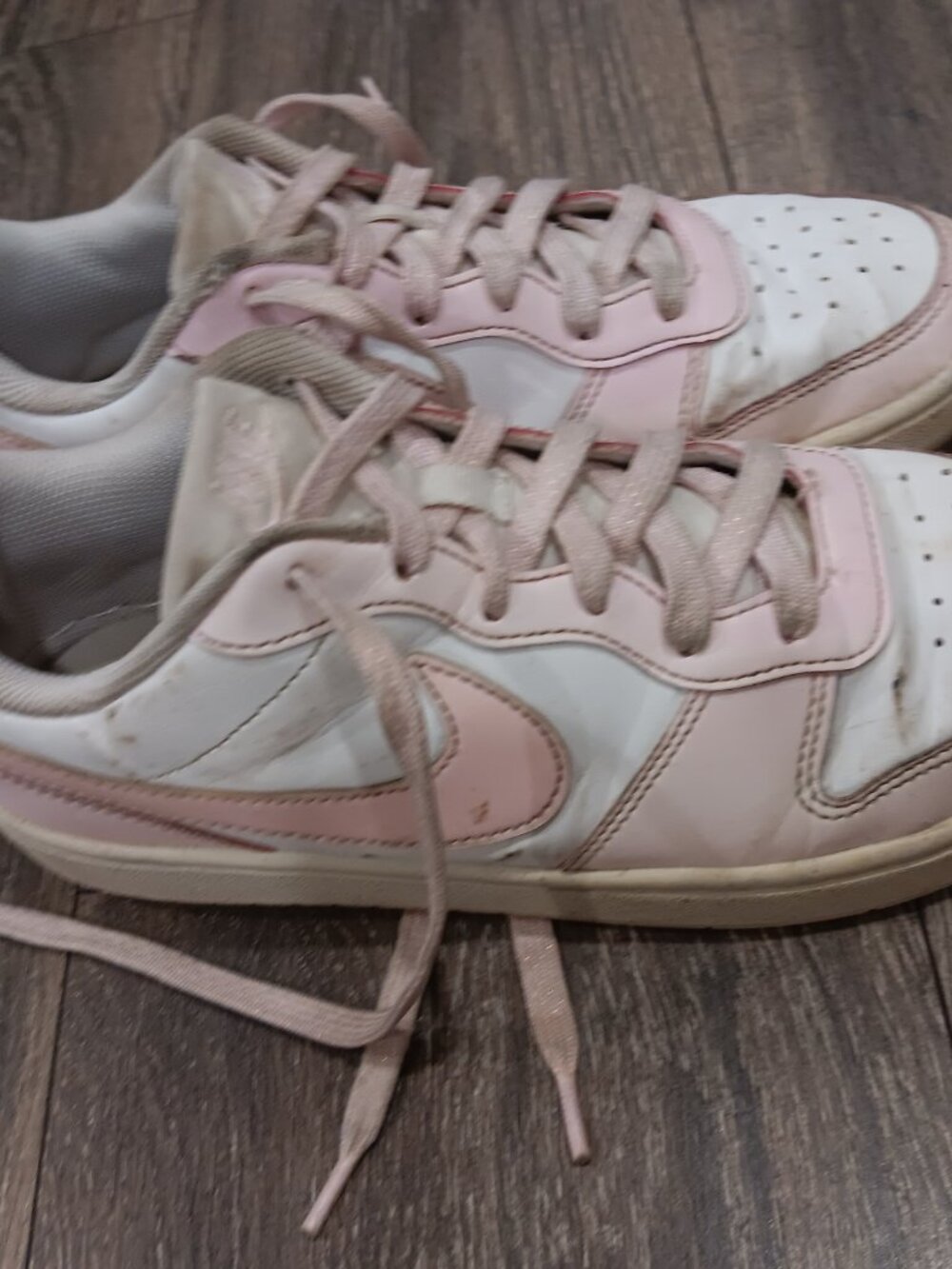 Womans Nike Court Borough Low sneakers / size 7 / white & pink - Picture 2 of 5